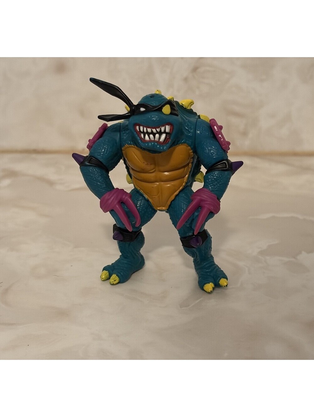 Vintage 1990 Teenage Ninja Turtles TMNT Slash Evil Turtle Dimension Figure Toy